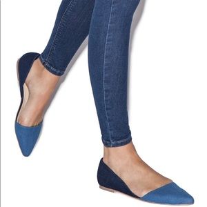 Shoedazzle denim flats
